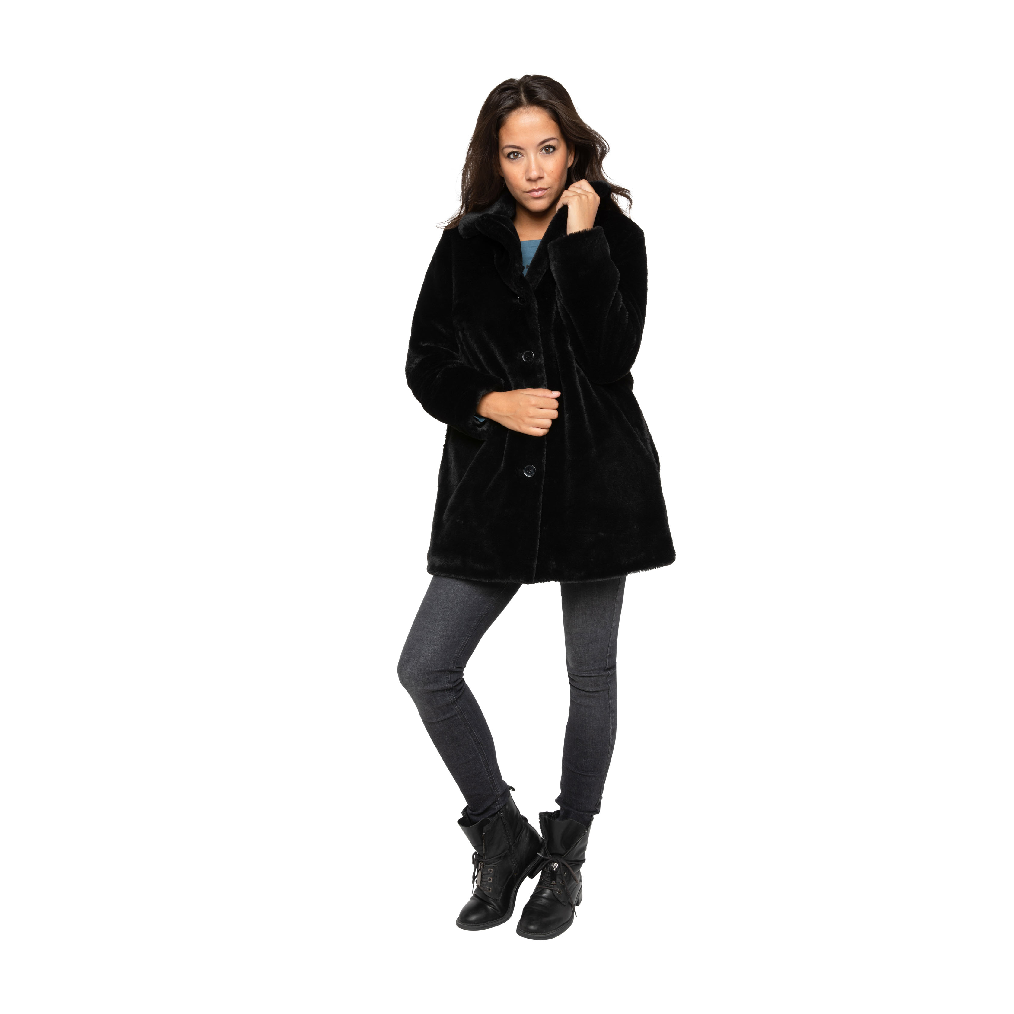 Alarmerend het dossier Civic Supertrash Ladies Fur Jacket | Black – Commerce Shopping